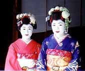 Two Maiko in Kyoto's Gion District